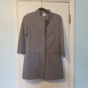 cabi striped trench coat - XS